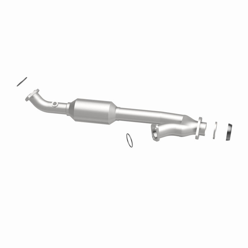 MagnaFlow 49211 oem grade direct-fit catalytic converter, side view of the turntable spin