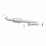 MagnaFlow 49211 oem grade direct-fit catalytic converter, side view of the turntable spin