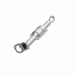 MagnaFlow 49151 oem grade direct-fit catalytic converter, opposite front three-quarter view of the turntable spin
