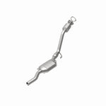 MagnaFlow 23719 hm grade direct-fit catalytic converter, rear view of the turntable spin
