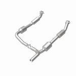 MagnaFlow 5481640 carb direct-fit catalytic converter, rear view of the turntable spin