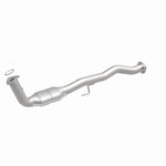 MagnaFlow 49641 oem grade direct-fit catalytic converter, front three-quarter view of the turntable spin