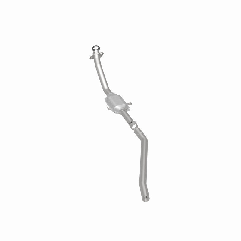 MagnaFlow 3391274 carb direct-fit catalytic converter, rear three-quarter view of the turntable spin