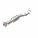MagnaFlow 52544 oem grade direct-fit catalytic converter, rear view of the turntable spin