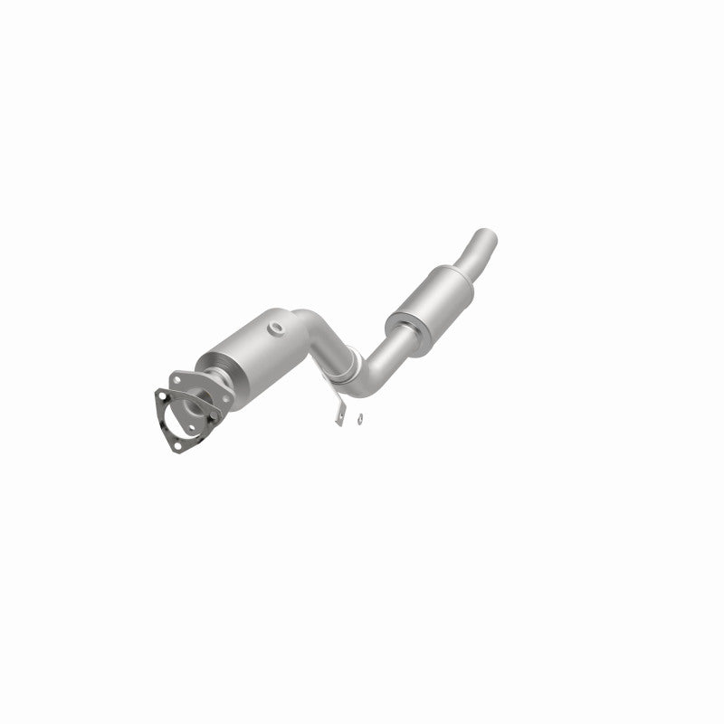 MagnaFlow 24356 hm grade direct-fit catalytic converter, opposite front three-quarter view of the turntable spin
