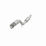 MagnaFlow 24356 hm grade direct-fit catalytic converter, opposite front three-quarter view of the turntable spin