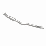 MagnaFlow 5561539 carb direct-fit catalytic converter, side view of the turntable spin