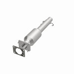 MagnaFlow 23451 hm grade direct-fit catalytic converter, opposite front three-quarter view of the turntable spin