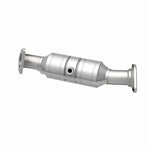 MagnaFlow 49261 oem grade direct-fit catalytic converter, opposite rear three-quarter view of the turntable spin