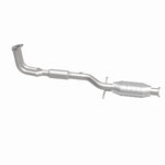 MagnaFlow 93229 hm grade direct-fit catalytic converter, side view of the turntable spin