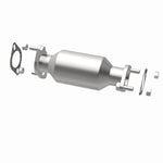 MagnaFlow 52434 oem grade direct-fit catalytic converter, opposite rear three-quarter view of the turntable spin