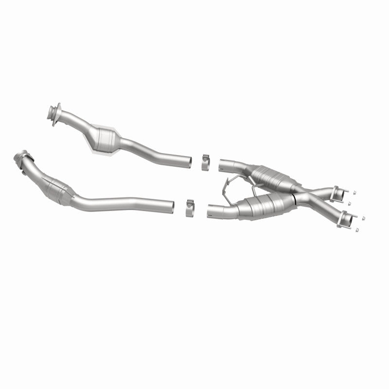 MagnaFlow 337339 carb direct-fit catalytic converter, side view of the turntable spin