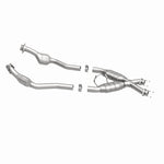 MagnaFlow 337339 carb direct-fit catalytic converter, side view of the turntable spin