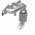 MagnaFlow 452468 carb manifold converter, rear view of the turntable spin