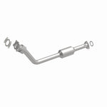 MagnaFlow 23130 hm grade direct-fit catalytic converter, front three-quarter view of the turntable spin