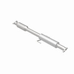 MagnaFlow 5561133 carb direct-fit catalytic converter, rear view of the turntable spin