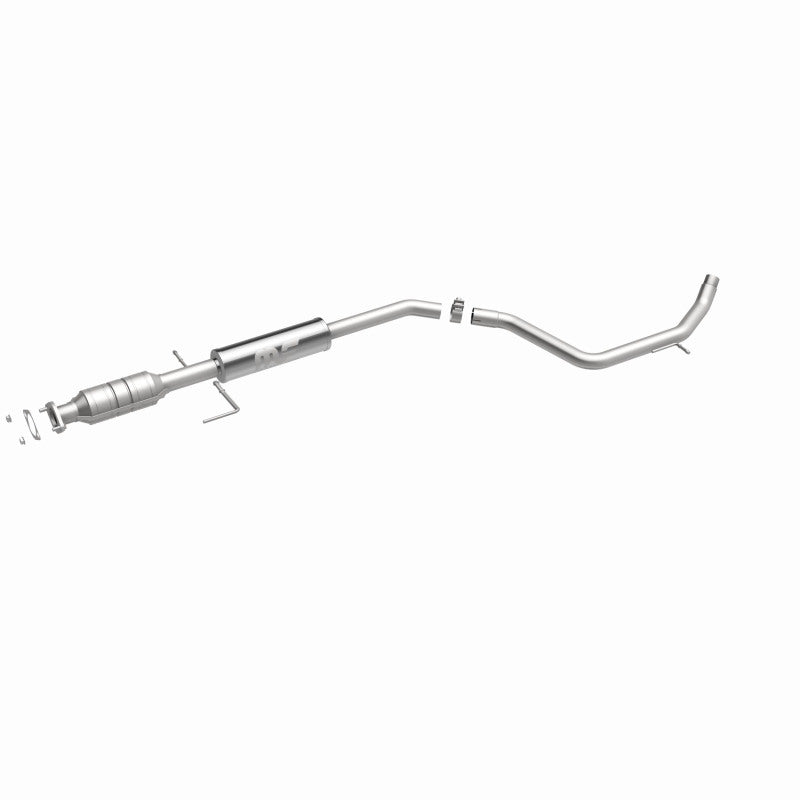 MagnaFlow 24886 hm grade direct-fit catalytic converter, front three-quarter view of the turntable spin