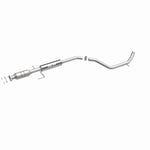 MagnaFlow 24886 hm grade direct-fit catalytic converter, front three-quarter view of the turntable spin