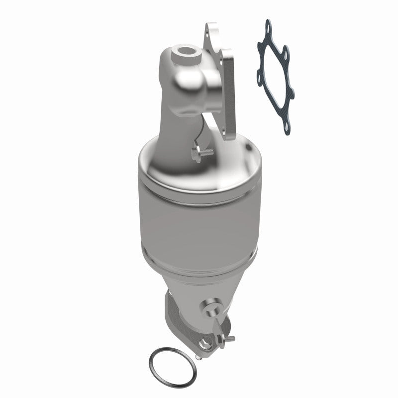 MagnaFlow 5531333 carb manifold converter, opposite side view of the turntable spin