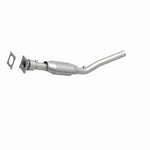 MagnaFlow 23274 hm grade direct-fit catalytic converter, front three-quarter view of the turntable spin