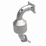MagnaFlow 52001 oem grade direct-fit catalytic converter, front three-quarter view of the turntable spin