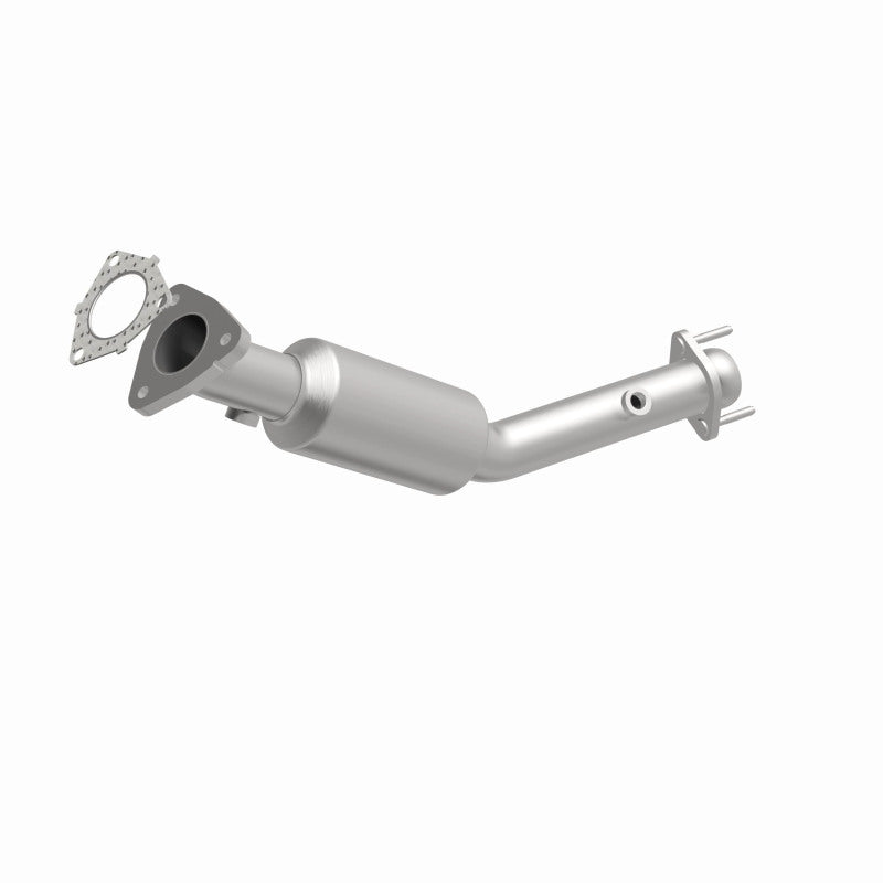 MagnaFlow 23489 hm grade direct-fit catalytic converter, front three-quarter view of the turntable spin
