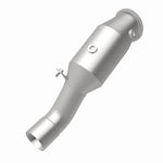 MagnaFlow 52258 oem grade direct-fit catalytic converter, rear view of the turntable spin