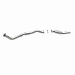 MagnaFlow 447283 carb direct-fit catalytic converter, opposite side view of the turntable spin