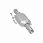 MagnaFlow 95220 hm grade direct-fit catalytic converter, rear three-quarter view of the turntable spin
