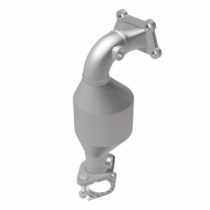 MagnaFlow 52185 oem grade direct-fit catalytic converter, rear view of the turntable spin