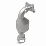 MagnaFlow 52185 oem grade direct-fit catalytic converter, rear view of the turntable spin