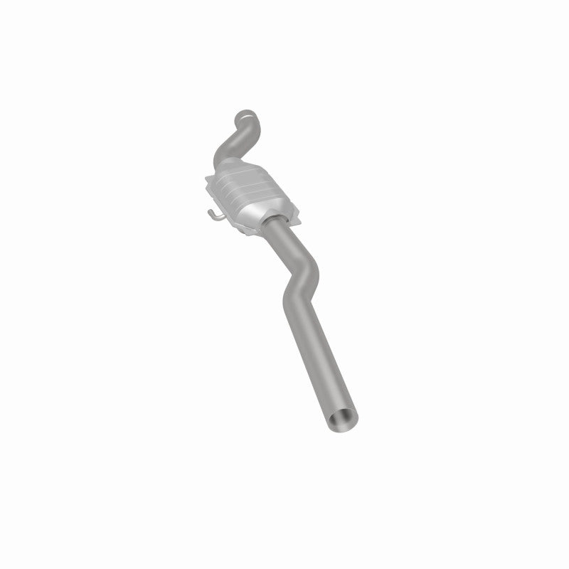 MagnaFlow 93276 epa direct-fit catalytic converter, rear three-quarter view of the turntable spin