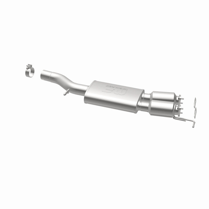 MagnaFlow 52719 oem grade direct-fit catalytic converter, opposite rear three-quarter view of the turntable spin