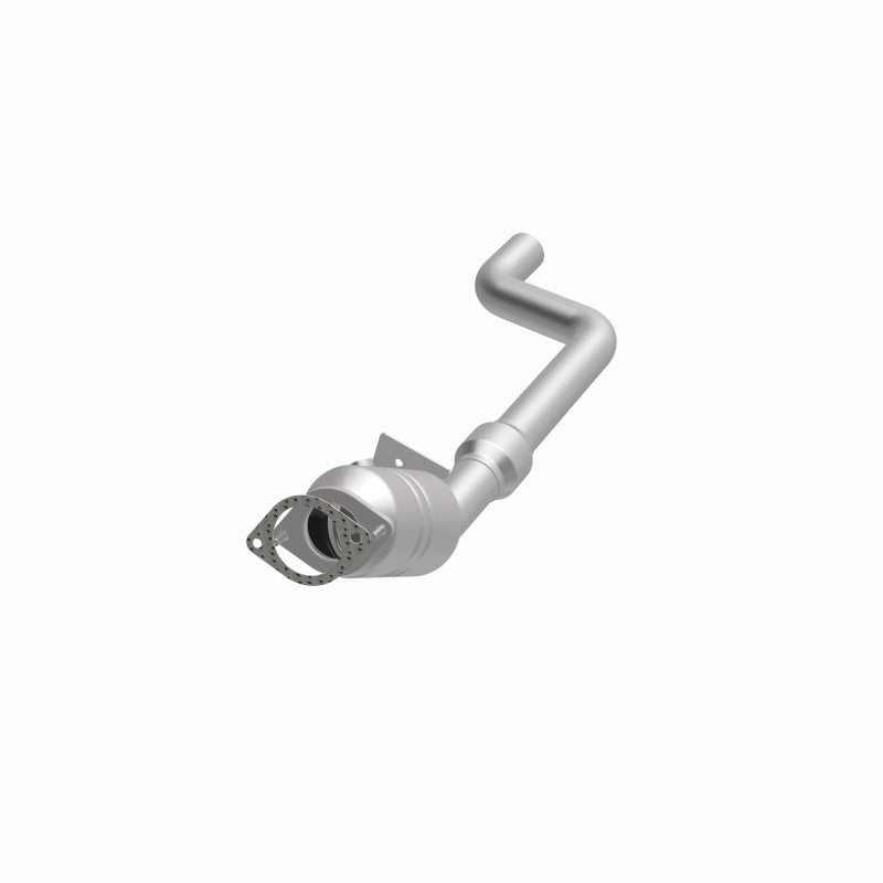 MagnaFlow 52224 oem grade direct-fit catalytic converter, opposite front three-quarter view of the turntable spin