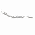 MagnaFlow 49913 oem grade direct-fit catalytic converter, side view of the turntable spin
