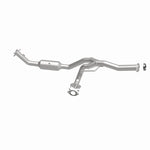 MagnaFlow 5561676 carb direct-fit catalytic converter, side view of the turntable spin