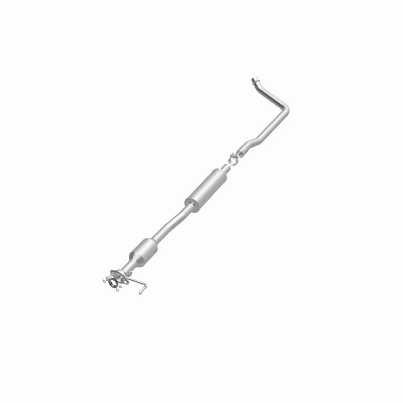 MagnaFlow 52218 oem grade direct-fit catalytic converter, opposite front three-quarter view of the turntable spin