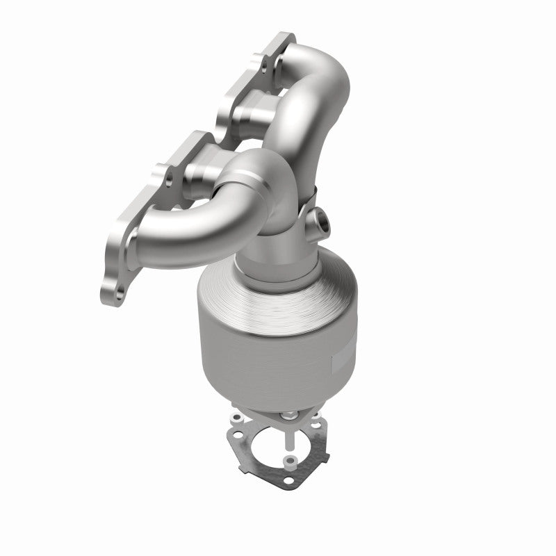 MagnaFlow 24998 hm grade manifold converter, opposite rear three-quarter view of the turntable spin