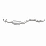 MagnaFlow 23252 epa direct-fit catalytic converter, side view of the turntable spin