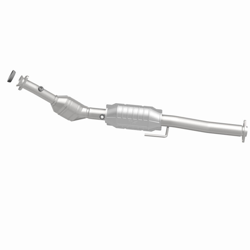 MagnaFlow 52112 oem grade direct-fit catalytic converter, side view of the turntable spin