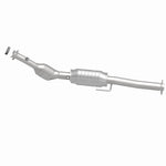 MagnaFlow 52112 oem grade direct-fit catalytic converter, side view of the turntable spin