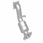 MagnaFlow 551573 carb direct-fit catalytic converter, rear three-quarter view of the turntable spin