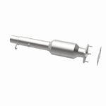 MagnaFlow 23451 hm grade direct-fit catalytic converter, opposite rear three-quarter view of the turntable spin