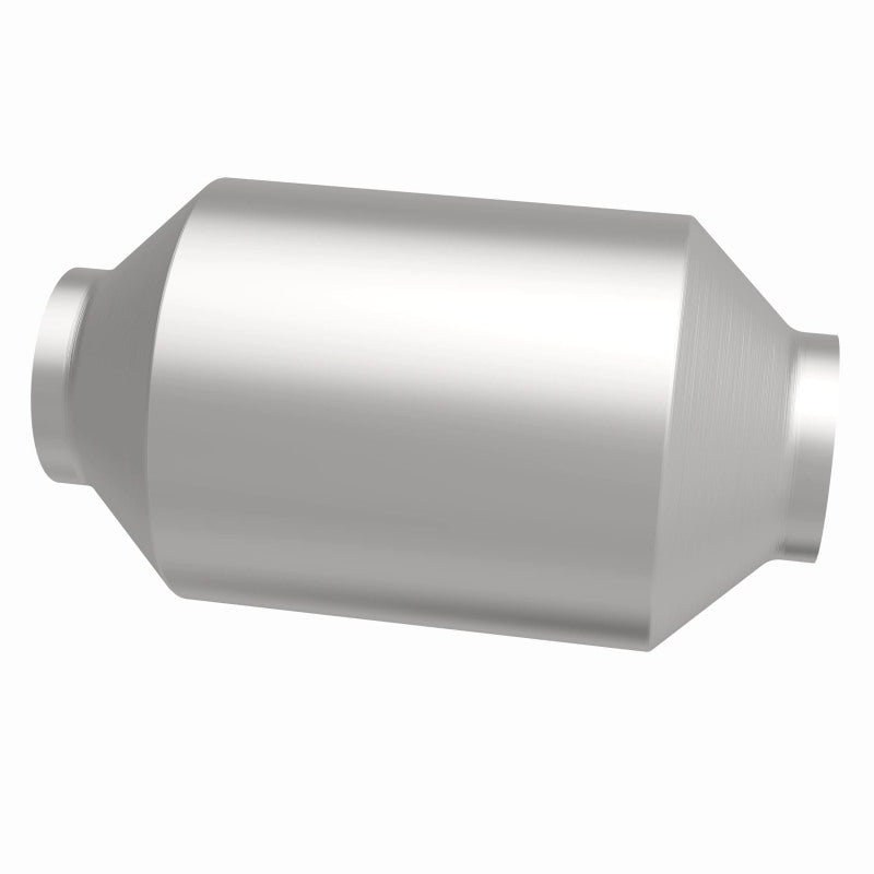 MagnaFlow 51956 universal catalytic converter, side view of the turntable spin