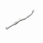 MagnaFlow 49250 oem grade direct-fit catalytic converter, rear view of the turntable spin
