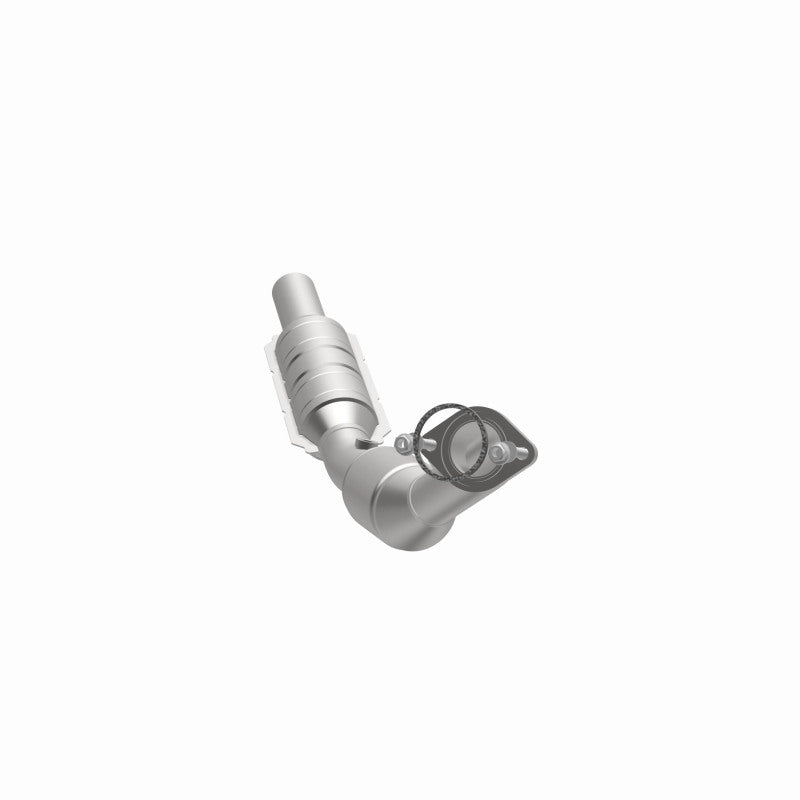 MagnaFlow 551673 carb direct-fit catalytic converter, opposite side view of the turntable spin