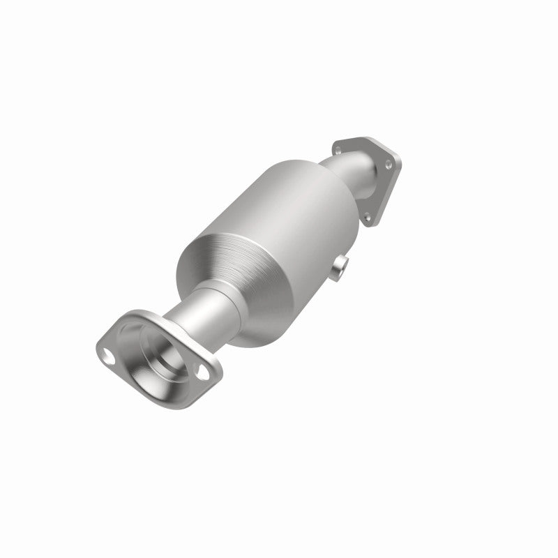 MagnaFlow 5461261 carb direct-fit catalytic converter, opposite front three-quarter view of the turntable spin