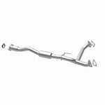 MagnaFlow 52612 oem grade direct-fit catalytic converter, opposite rear three-quarter view of the turntable spin