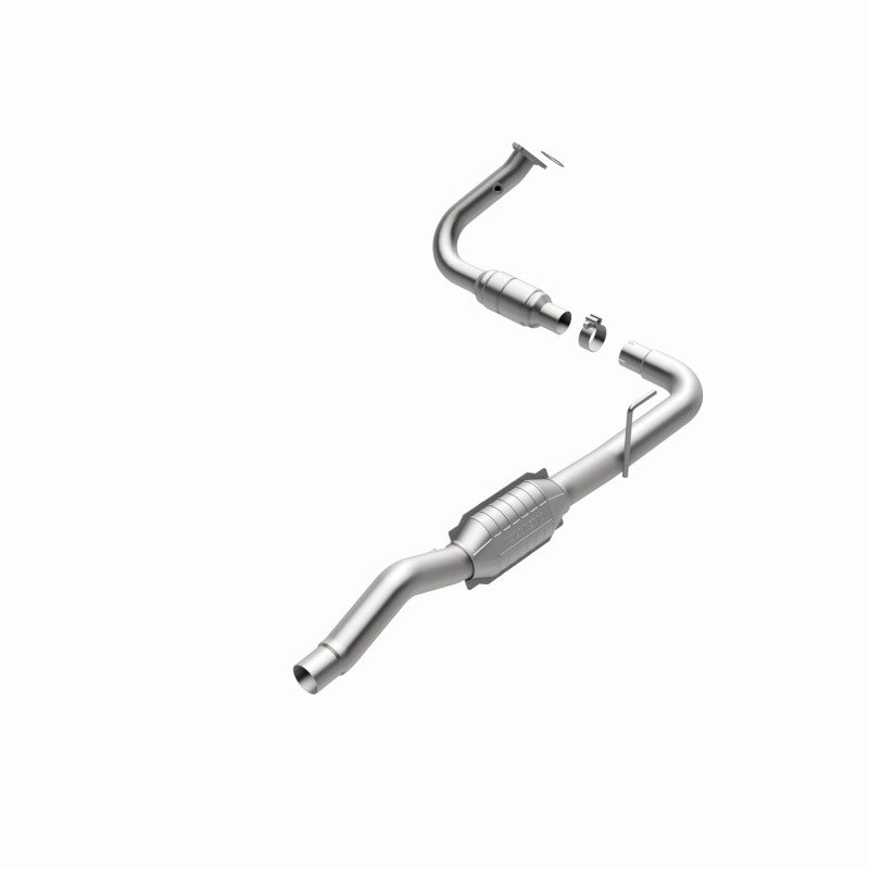 MagnaFlow 49667 oem grade direct-fit catalytic converter, rear view of the turntable spin