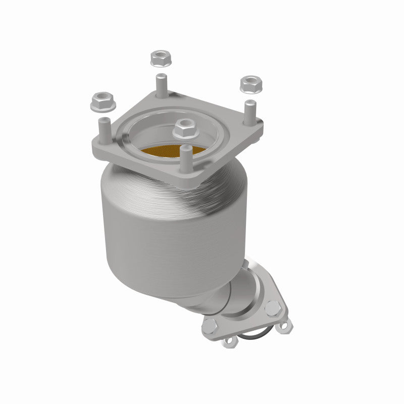 MagnaFlow 551129 carb direct-fit catalytic converter, rear view of the turntable spin